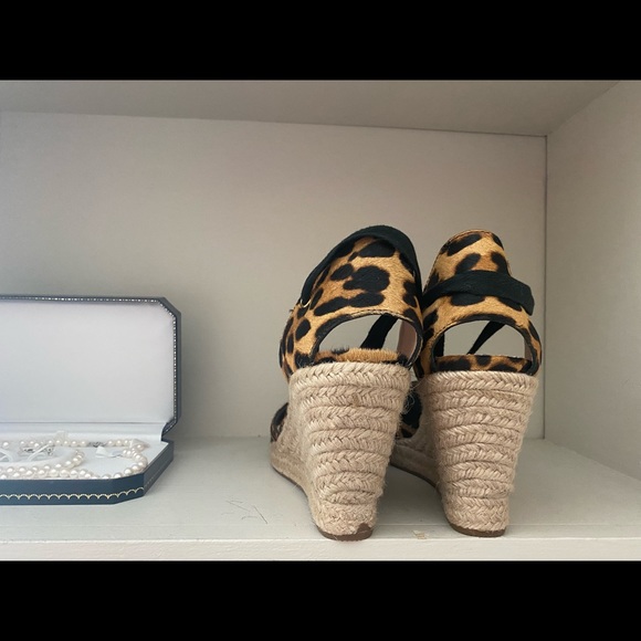 J Crew Leopard Print wedges - Picture 3 of 4